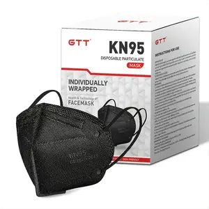 50pcs/1pack KN95 Masks, 4-Layer Protection, 3D Contoured Fit, Comfortable Ear Loops, Individually Wrapped, Black & White Options