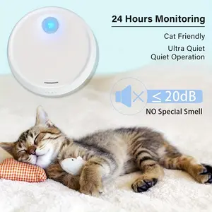 1pc Cat Odor Purifier, Smart Automatic Litter Box Air Freshener, 24-Hour Monitoring, Pet-Friendly, Intelligent Sensor Light, Nonstop Odor Removal For Dog & Cat Toilets