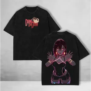 valentine shirts DAN DA DAN Peripherals Okarun Ken Takakura Turbo Granny Graphic Print T-shirt Men Women Cotton Vintage Washed Tees Harajuku Tops