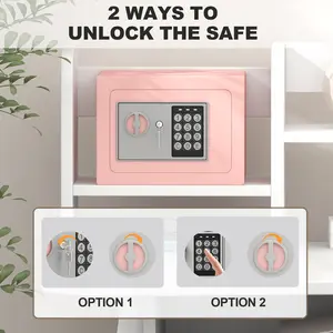 Small Household Safe With Keys, Mini Safe For Storing Money, Small Safe For Storing Cash And Jewelry, Safe With Key Lock , 0.23 Cubic Meter Mini Safe