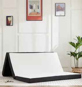 Sweet Furniture S - Furniture Folding Memory Foam Mattress Topper for Camping, Foldable Mattress Topper with Washable Cover, Guest