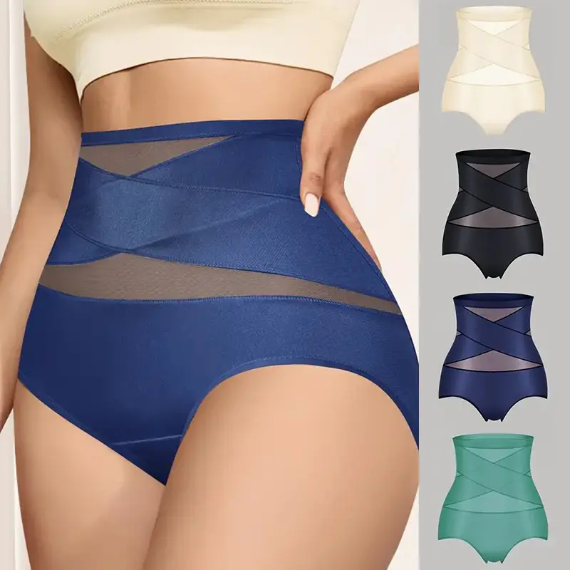 4 Pieces of High Waisted Shaping Panties Slimming, Compression, Hip Lifting, Post Partum Abdominal Shaping, Comfortable, Breathable, Soft, Ladies' Essential for Fall and Winter Shapewear Womenswear Sexy Basic