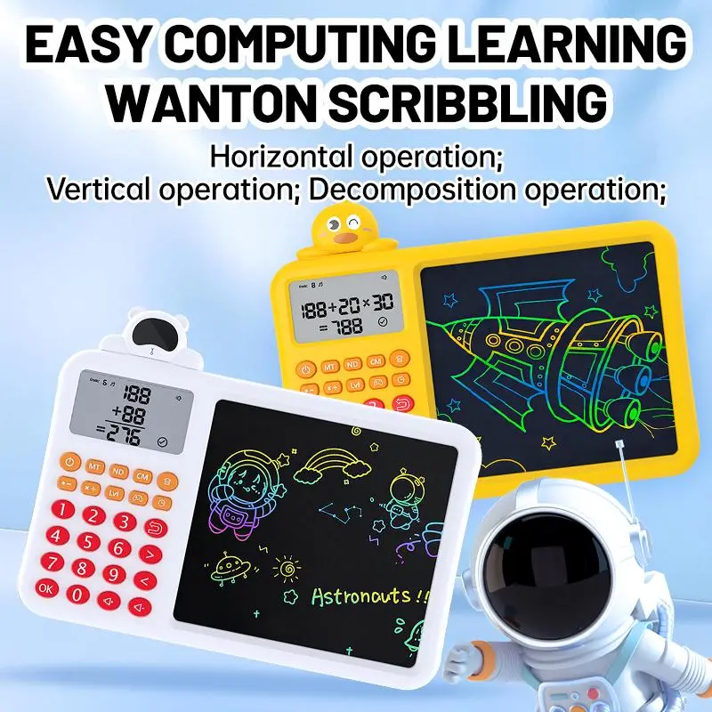 【Back to School Gift】Unisex ABS Plastic STEM Electronic Math Toy for Ages 6+, Fun Learning Game for Addition, Subtraction, Multiplication & Division, Portable Brain Training Educational Toy for Home & On-the-Go