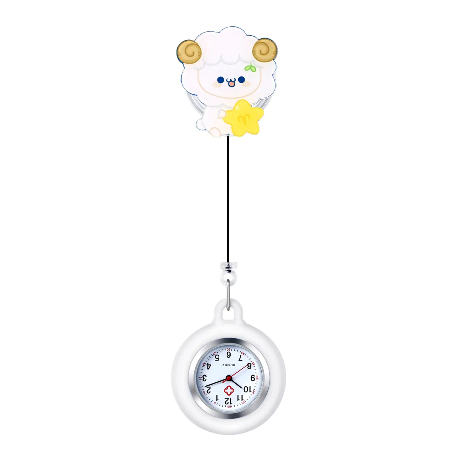 OIDEA 12 Zodiac Sign Cartoon Bar-Scale Digital Dial Nurse Watch - Stretchy Quartz, Digital Interface Pocket & Fob Watch for Astrology Lovers, Digital Interface Pocket & Fob Watches