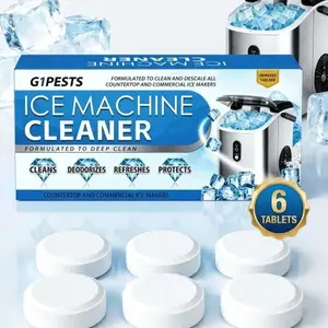New packaged 6-piece ice maker cleaner anddescaler, upgraded formula, suitable forhousehold ice makers, removes scale and stainsIce Machine Maintenance mopping products