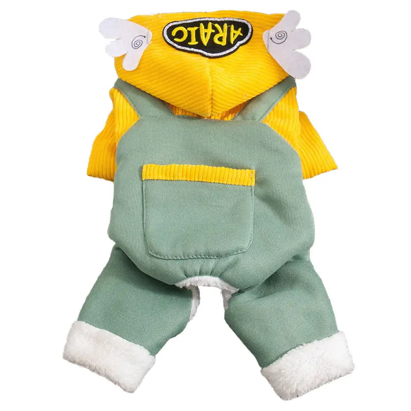 Four Legged Dog Coat Thickened Winter Costume for Small Puppies