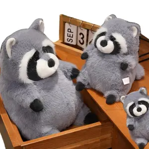 New 45cm Raccoon Gold Sable Standing Posture Simulation Animal Soft Dolls Throw Pillow Toy Funny Baby Birthday Xmas Gift Decor