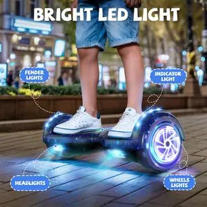 SISIGAD Hoverboard for Kids Ages 6-12, with Built-in Bluetooth Speaker and 6.5" Colorful Lights Wheels, Safety Certified Self Balancing Scooter Gift for Kids