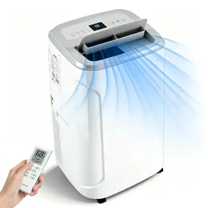 12,000 BTU 4-in-1 Portable Air Conditioner Heater Combo – Cools & Heats Rooms up to 550 Sq Ft – Dehumidifier & Fan – WiFi/App & Remote Control – Quiet Floor AC – Window Kit Included – White