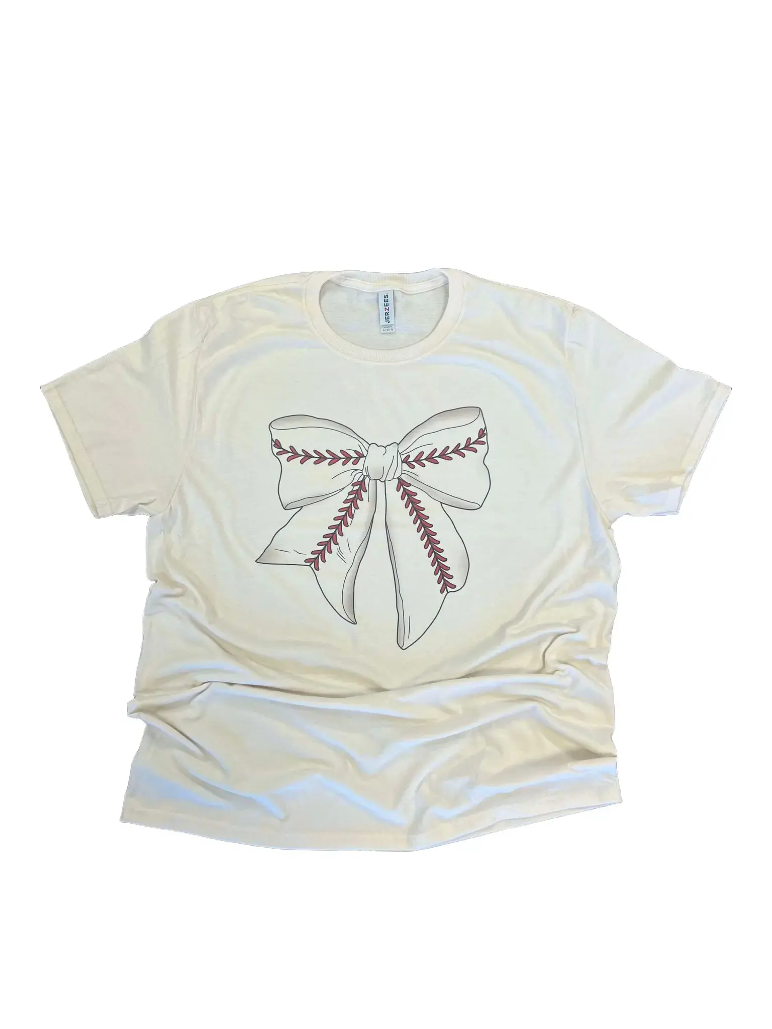 Sports Bows on Cream Tshirt