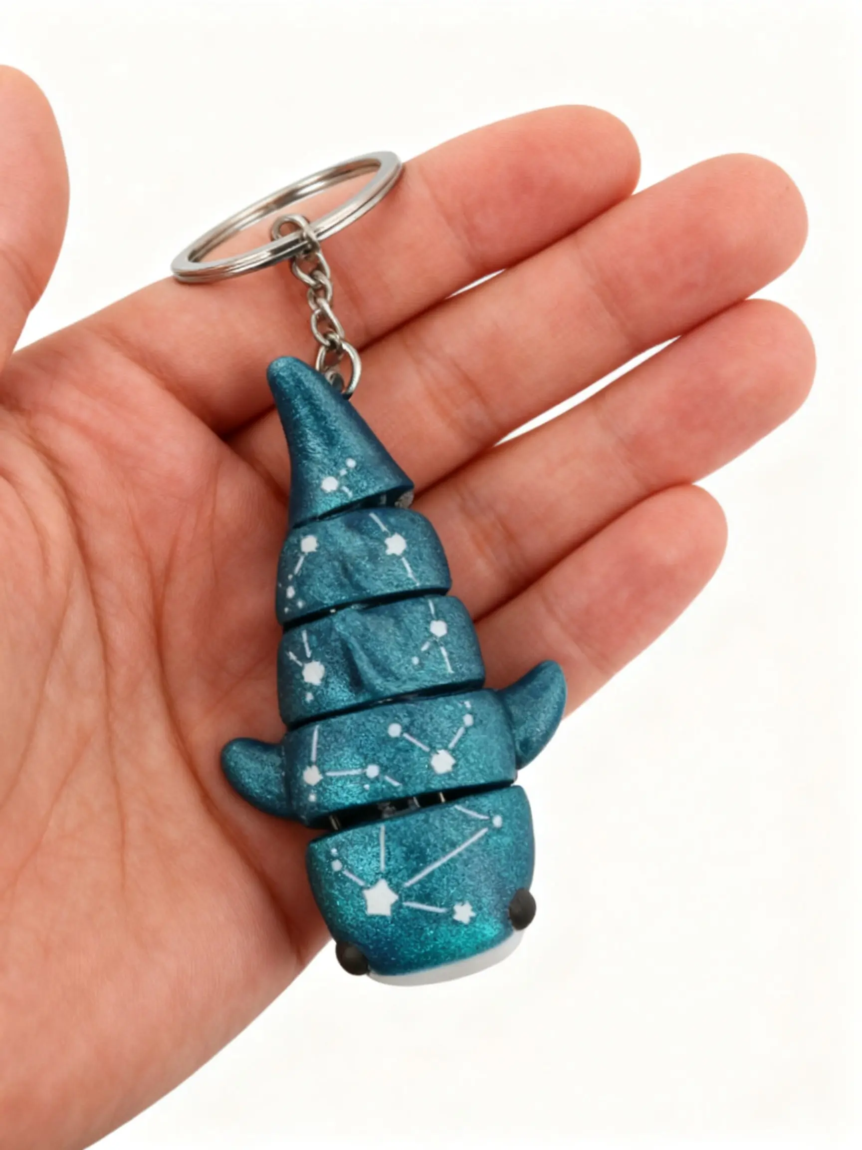 3D Printed Adjustable Cute Galaxy Whale Shark Toy Model, Multi-Color Decorative Keychain, Visual Appeal, Stress Relief Fidget Toy, All Ages Gift, Keychain Kawaii, Keychain Accessories, Keychain Charm