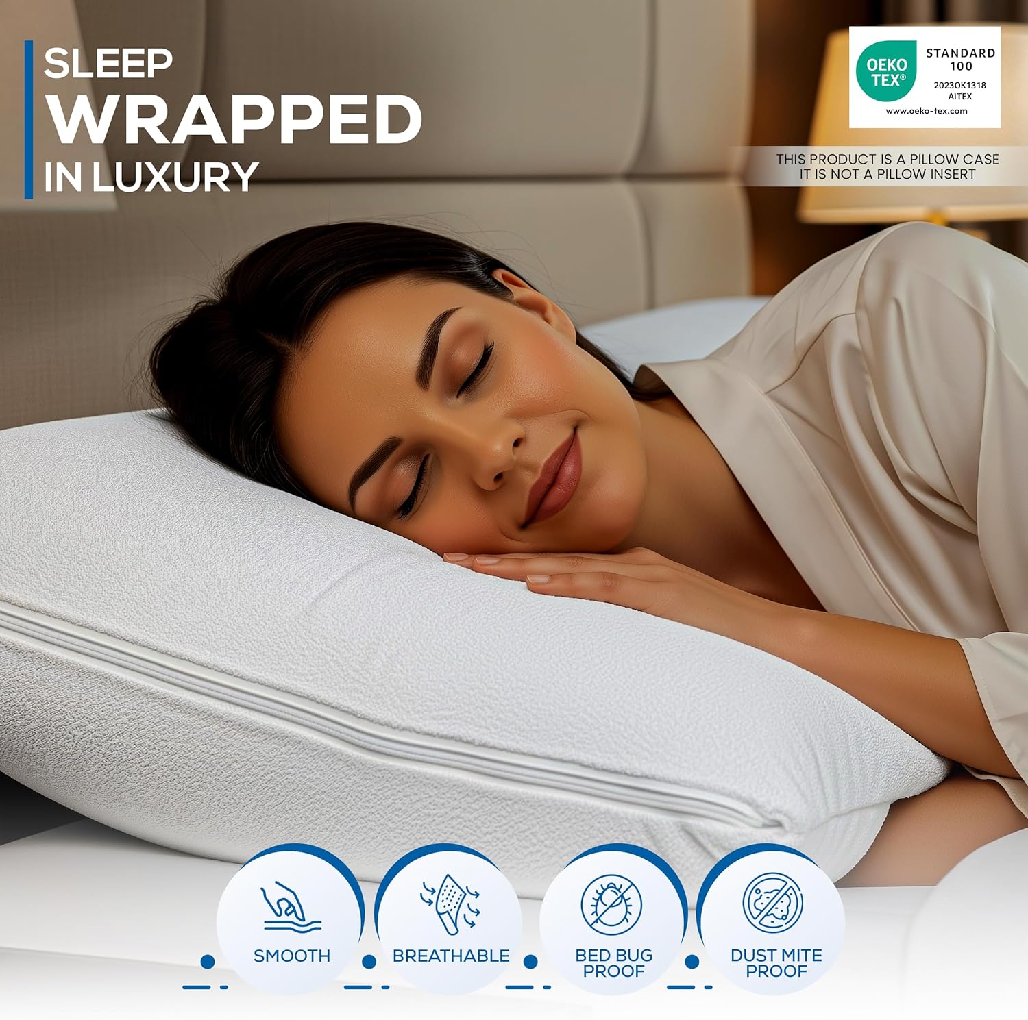 Utopia Bedding Set of 2 & 4 Waterproof Pillow Protectors with Zipper, Terry Pillow Covers, Bed Bug and Dust Mite Proof Pillow Cases