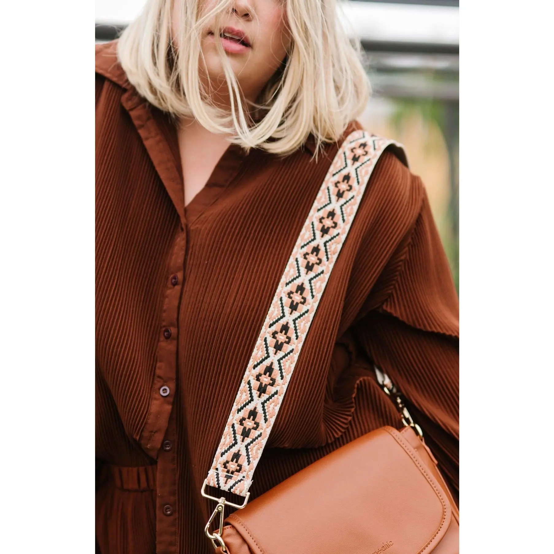 Tabitha Adjustable Bag Strap, Patterned Woven Fabric, Durable, Compatible with Most Luggage & Bags, Shoulder Support Accessory