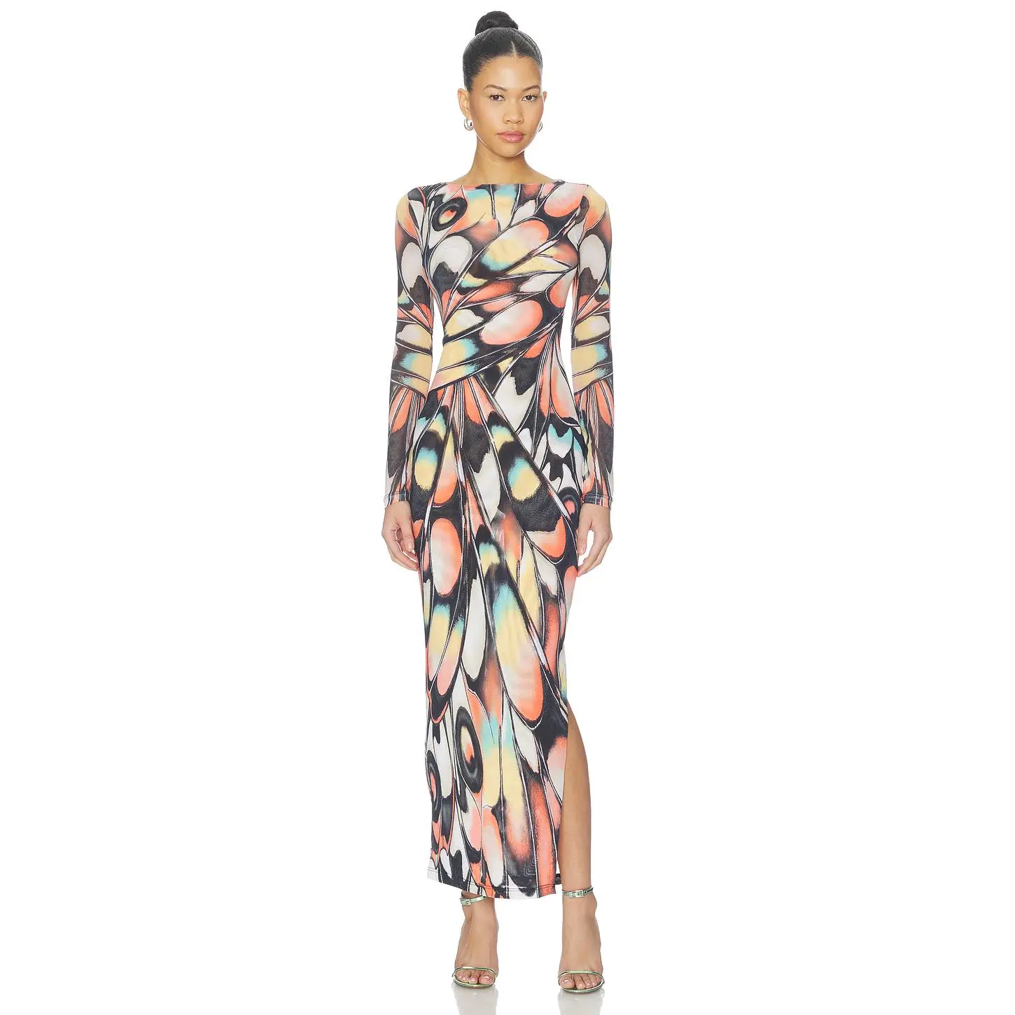 AFRM Phyll Dress in Brandy Butterfly