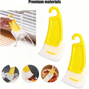 1/2-Pack Silicone Scraper Set, Flexible Pan Scraper and Bowl Scraper for Baking, Cooking & Kitchen Cleaning, Heat-Resistant Dish Spatula for Non-Stick Pots and Pans