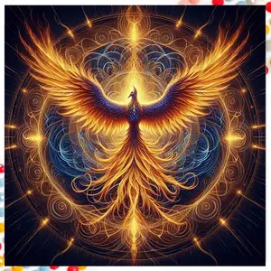 Phoenix Pattern DIY Diamond Arts Colorful Painting Kit without Frame, DIY 5D Diamond Arts Colorful Painting Kit, Wall Art Decor for Home