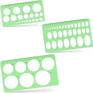 3 Pieces Circle Template for Drawing 3 Sizes Circle Stencil Templates for Drafting Round Plastic