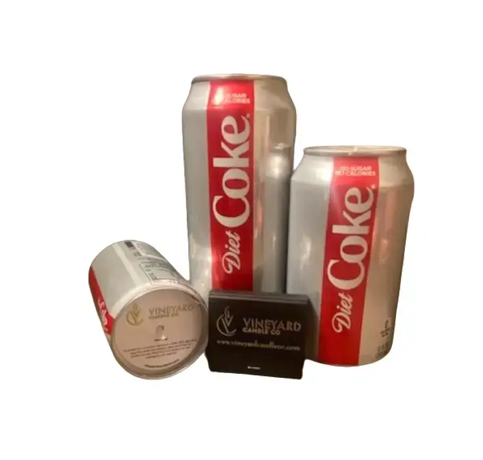 Vineyard Candle Co - Diet Coke Scented Soy Wax Candle - 7.5oz, 12oz, 16oz Gift Decoration Decor Decor Gift - Hand, Glass Ornaments Freshener candle