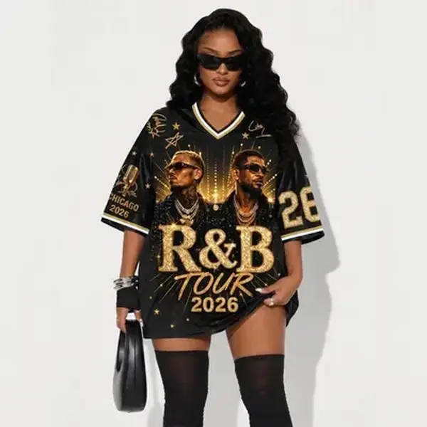 R&B Tour 2026 Jersey, Concert Shirt, Personalized Name Music Outfit, Hip Hop Fan Apparel