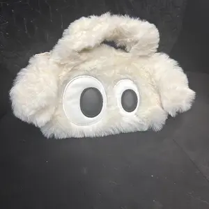 Fuzzy Bag with Cute Sassy Design and Side Eyes for Stylish Accessory