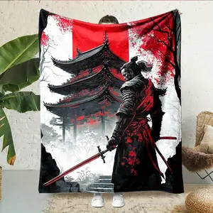 Soft Flannel Throw Blanket Versatile All Season Comfort Reversible Cartoon Print Easy Care Polyester Perfect for Bed Sofa Camping Travel  Available heated blanket big fluffy blanket cooling blanket heated blankets