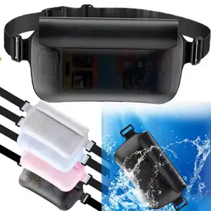 Waterproof Mobile Phone Pocket Bag, Valuables Belt Bag, Beach Swimming Snorkeling, Adjustable Touch Screen Drifting Snorkeling, Dry Bags Waterproof