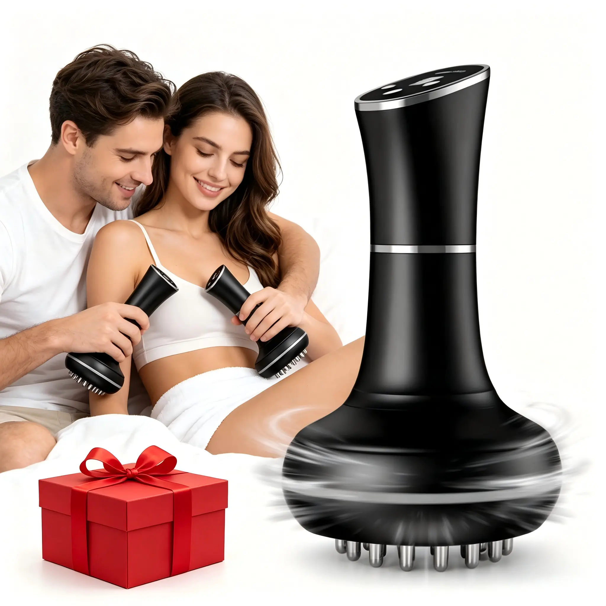 Full Body Electric Meridian Massage Brush, Upgraded Scraping, Vibration & Heat Therapy, Multi-Functional Muscle Relaxation & Body Shaping Tool, Practical Household Gift for Parents & Family Daily Relaxing Daily