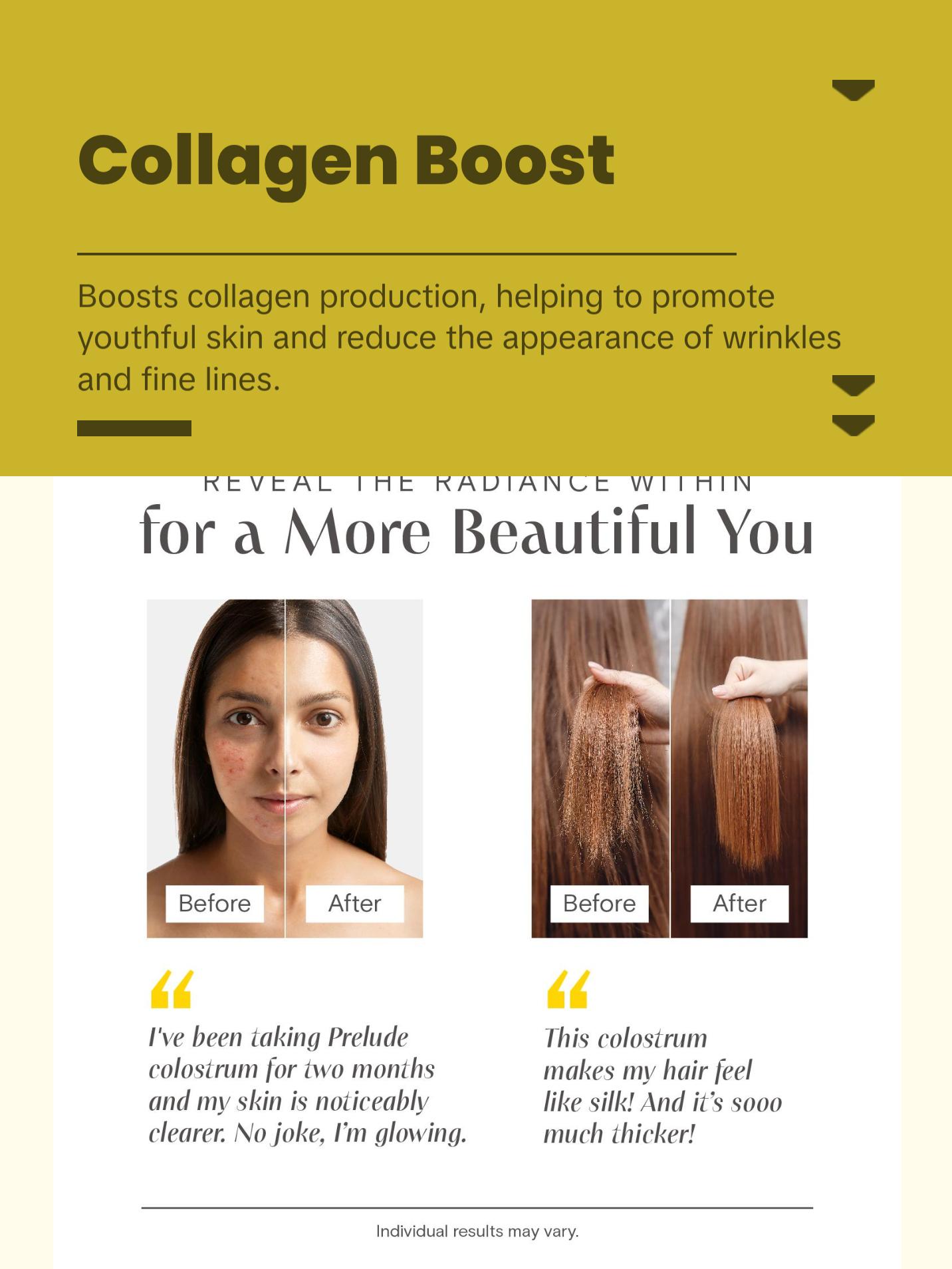 Colostrum Stick Packs - Natural Healthcare Product for Beauty and Optimum Skin Care Radiant Restore