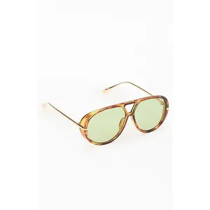 Pacsun Women's Tortoiseshell Lena Mega Aviator Sunglasses