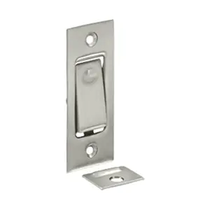 212 MAIN Deltana Jamb Pocket Door Bolts - Satin Nickel, Solid Brass, Weatherproof, Corrosion-Proof, Surface Mount Privacy Lock