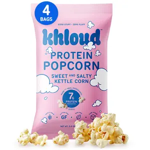 Sweet & Salty Kettle Corn Protein Popcorn Snack (4 pack) - 7g Protein Per Serving, Khloe Kardashian's Popcorn