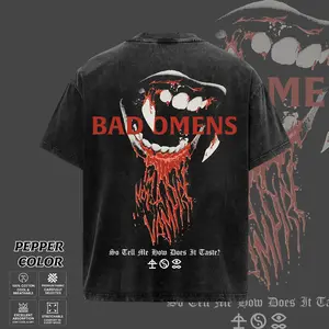 Retro Bad Omens Dying To Love Fangs T-Shirt, Vintage Metal Band Tee, Dark Aesthetic Graphic Shirt, Alternative Rock Music Tee, Gift for Men & Women