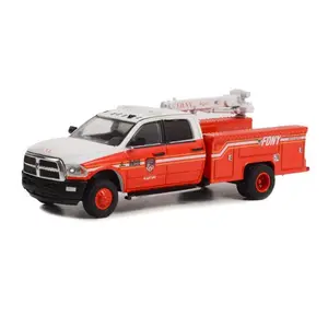 2018 Ram 3500 Dually Crane Truck - FDNY Plant Ops (Dually Drivers Series 10) Diecast 1:64 Scale Model - Greenlight 46100D