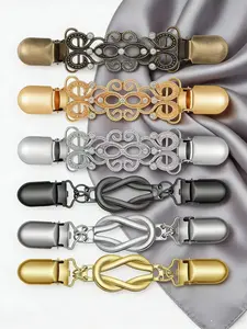 Women's Vintage Knit Dress Shawl Cardigan Clip, Waist Cinching Belt Back Strap Buckle, 3/6 Pieces Set for Tightening Dresses and Pants