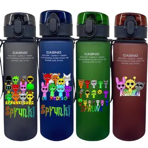 Sprunki Fashion New Frosted Plastic Bottles Portable 560ml/400Ml Drinking Children Cup Large Capacity Outdoor Sport Kettle Gifts