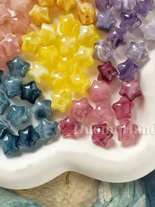 50 Mixed Color Acrylic Star Beads for DIY Jewelry, 12mm Stylish Star Beads for Bracelets Necklaces Keychains & Christmas Crafts, Jewelry Making Kit