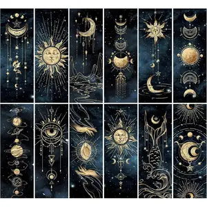 12 count Cool Night Sky Bookmark, Bookmarks for Book Lovers, Bulk Bookmarks for Men,  Book Mark for Boys, Girls, Students, Classroom Gifts, School Prize, Reading Present