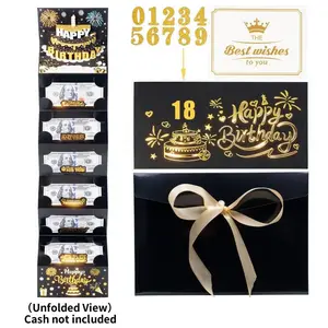 DIY Birthday Age Cash Card Envelope Set, Unique Creative Cash Box, Folding Gift Box, Ideal Surprise Gift, Party Celebrations, Elegant Gift Box