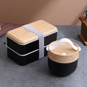 Adult Durable Bento Box with Compartments, Stackable Japanese Design, Leak-Proof, Microwave/dishwasher Safe, Rectangle Lunch Container, Portable Lunch Box, Leakproof Lunch Box