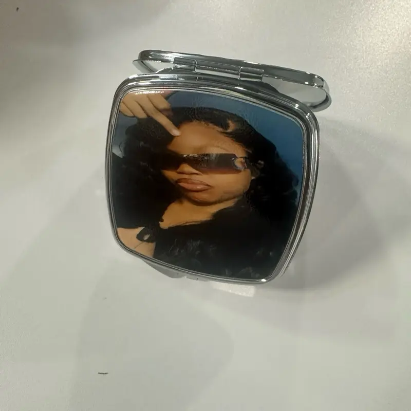 Customized Compact Mirror - Portable & Foldable Design for Travel & Home Use