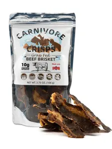 NEW* Carnivore Crisps Beef Brisket, Premium Beef Brisket for Cooking and Seasoning, Rich in Protein, Paleo & Keto Friendly