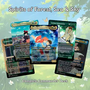 MTG Proxy 100+ Card Commander Deck – Spirits of Forest, Sea & Sky | Elemental Magic Theme | Includes Tokens