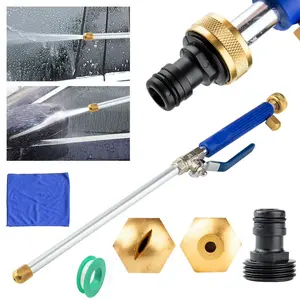Hydro Jet Car Cleaning Wand Pressure Power Washer Wand Extendable with 2 Water Hose Nozzles Flexible Watering Sprayer with Universal Garden Hose End Starhui