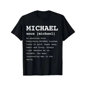 Mike'S Humor: Men'S Funny Michael T-Shirt - Perfect For Anyone Named Mike, Casual & Outdoor Wear, Cotton Blend, Breathable & Stretchy Fabric