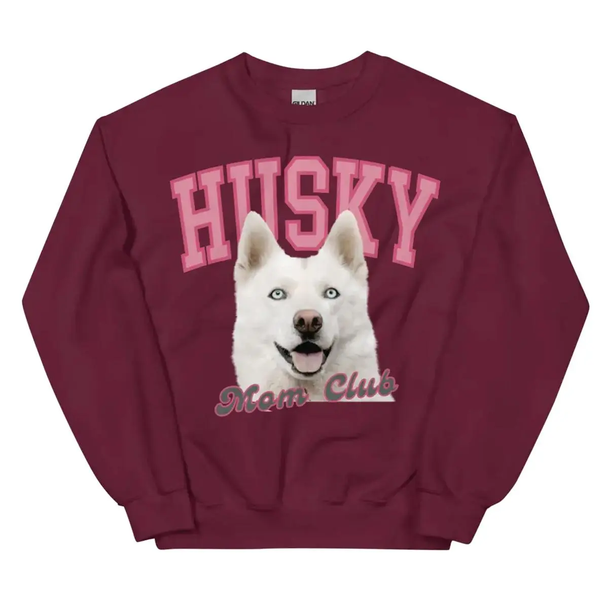White Husky Dog Mom Club Sweatshirt Classic Hoodie and Sweatshirt for Men & Women