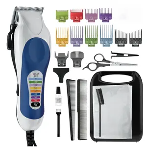 Wahl Clipper USA Color Pro Complete Haircutting Kit with Easy Color Coded Guide Combs - Corded Clipper for Hair Clipping & Grooming Men, Women, & Children - Model 79300-1001M