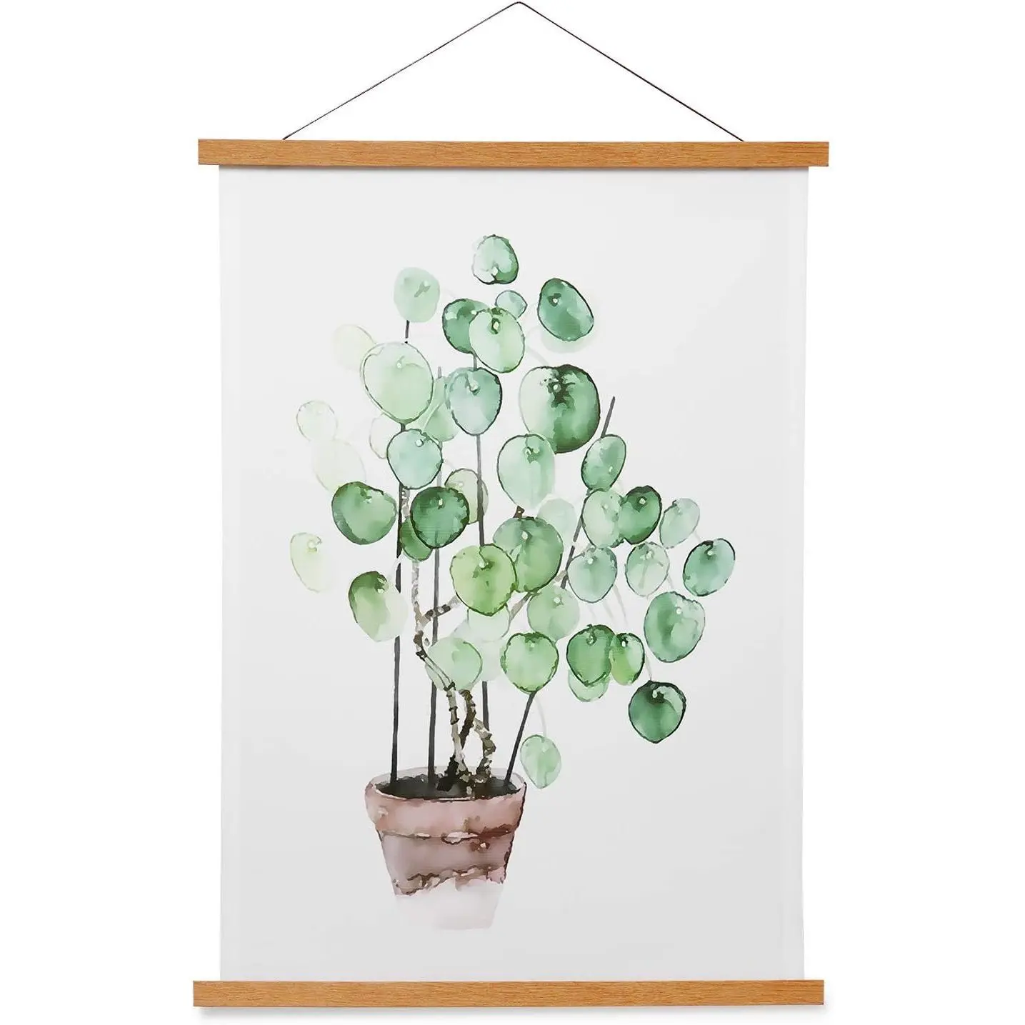 Poster Hanger Magnetic Wooden Poster Hangers, Teak Wood Magnet Poster Hanging Frame for Walls, Pictures, Prints, Maps, Scrolls and Canvas Artwork Home Decor Ornaments