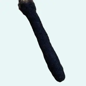 Locsanity Handmade Dreadlock Wicks Bonks Globs South Florida Locs 1.2cm-4cm Thick Real Human Hair Natural Undyed 10 Inches Length Ponytail Extensions Double Weft Extensions