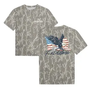 Red, White, & Talons - Hunting T-Shirt, Mossy Oak Washed Bottomland Mallard Tee, Hunting Shirt, Gift for Dad, Gift For him, Hunting Season Shirt