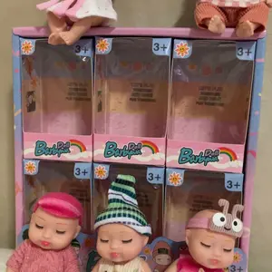 [Mother's Day Gift Ideas] 6/10 Pcs Mini Animal Shaped Reborn Dolls  Emotional Companionship Gifts  for Mother Lifelike Cute Sleeping Black Reborn Dolls for Little Girls  Aesthetic Birthday Party Gift Box for Princess Girl Holiday Party Decorations